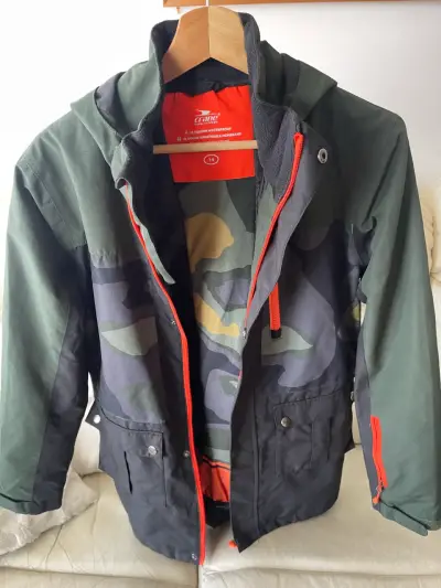 Chaqueta impermeable camuflaje para hombre talla 14 - miniatura 1