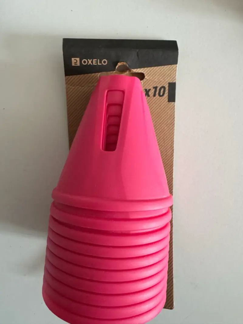 Conos de entrenamiento rosados Oxelo 10 unidades - 2