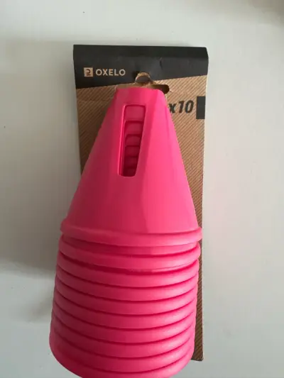 Conos de entrenamiento rosados Oxelo 10 unidades - miniatura 2