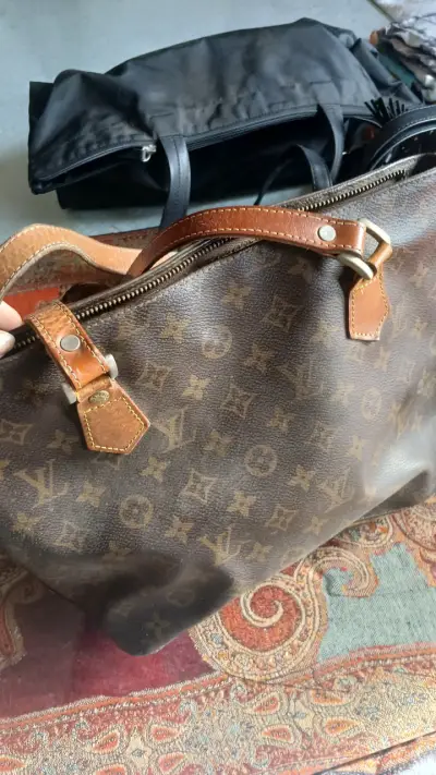 Bolso de mano Louis Vuitton monograma marrón no or - miniatura 1