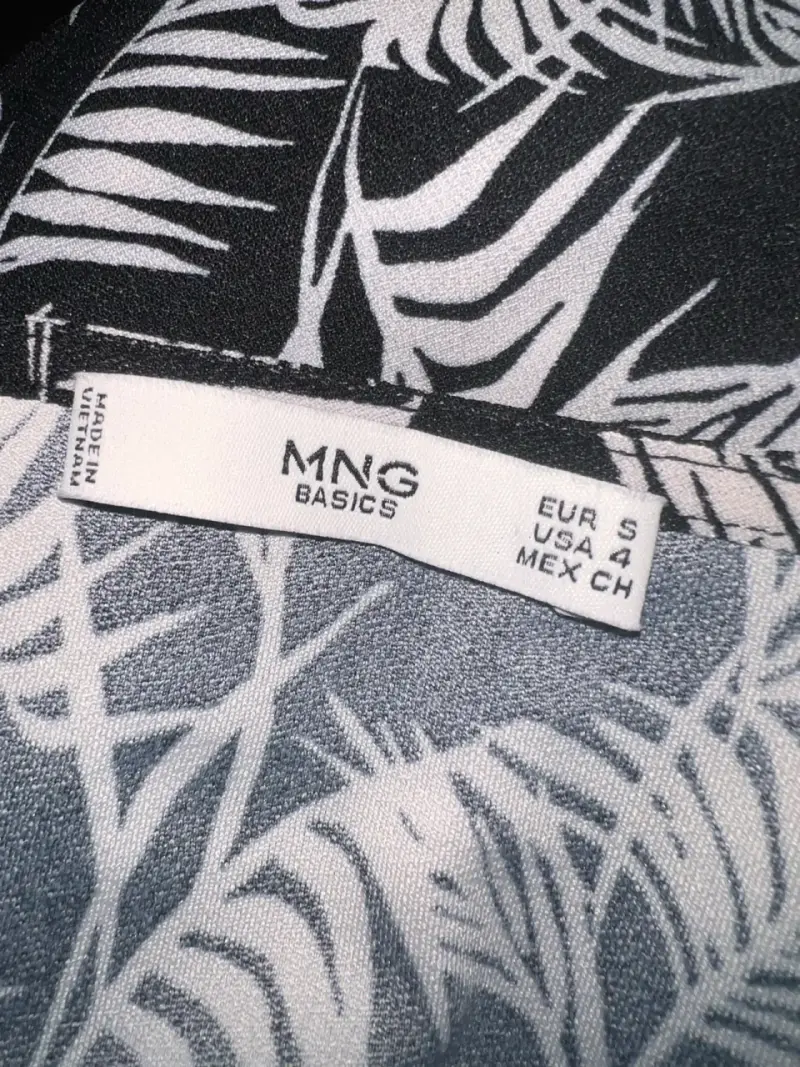 Vestido Mango Basics estampado blanco y negro - 3