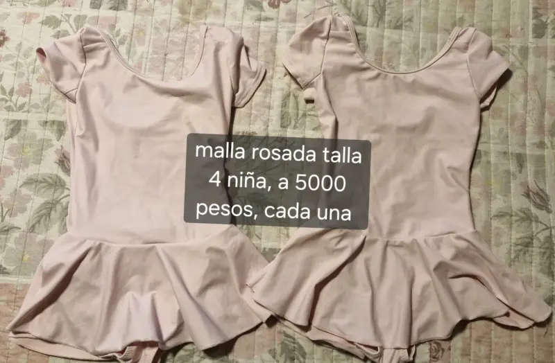 Malla de Ballet Rosada para Niña Talla 4 - 1