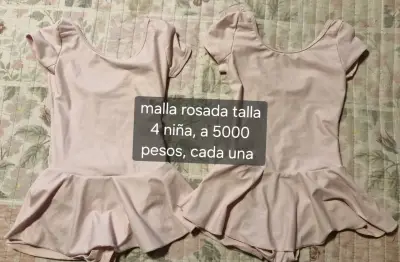Malla de Ballet Rosada para Niña Talla 4 - miniatura 1