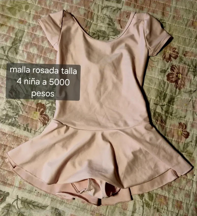 Malla de Ballet Rosada para Niña Talla 4 - 3
