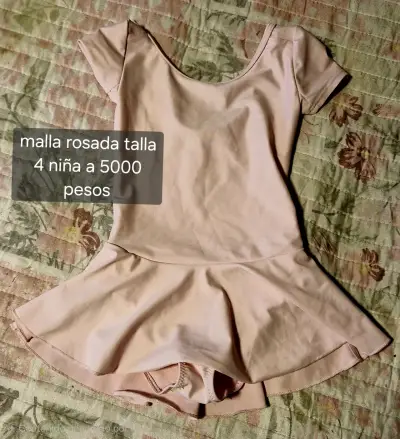 Malla de Ballet Rosada para Niña Talla 4 - miniatura 3