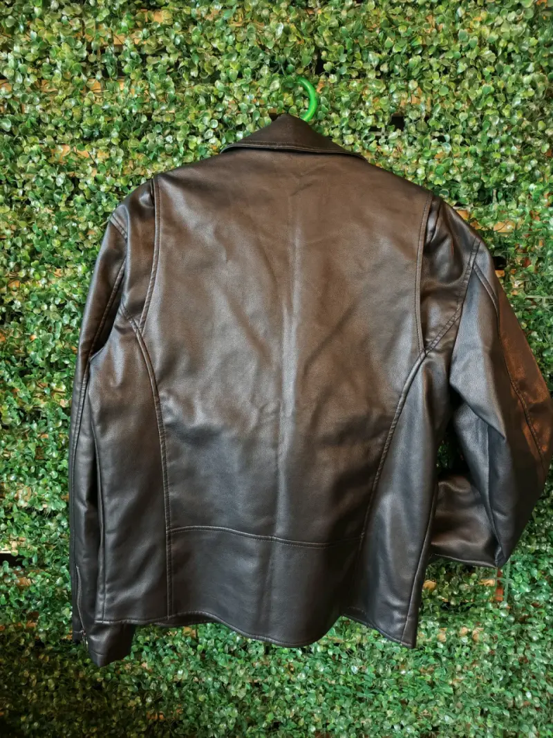 Chaqueta de cuero negra de hombre - 2