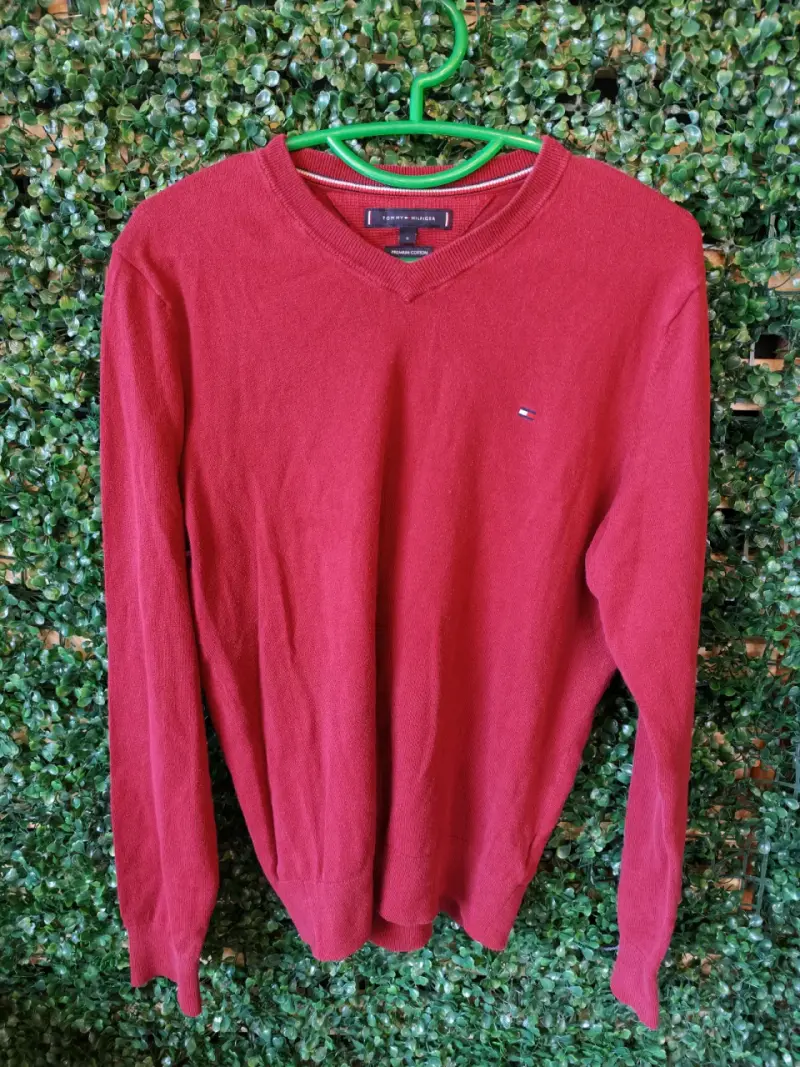 Suéter rojo Tommy Hilfiger de algodón premium - 1