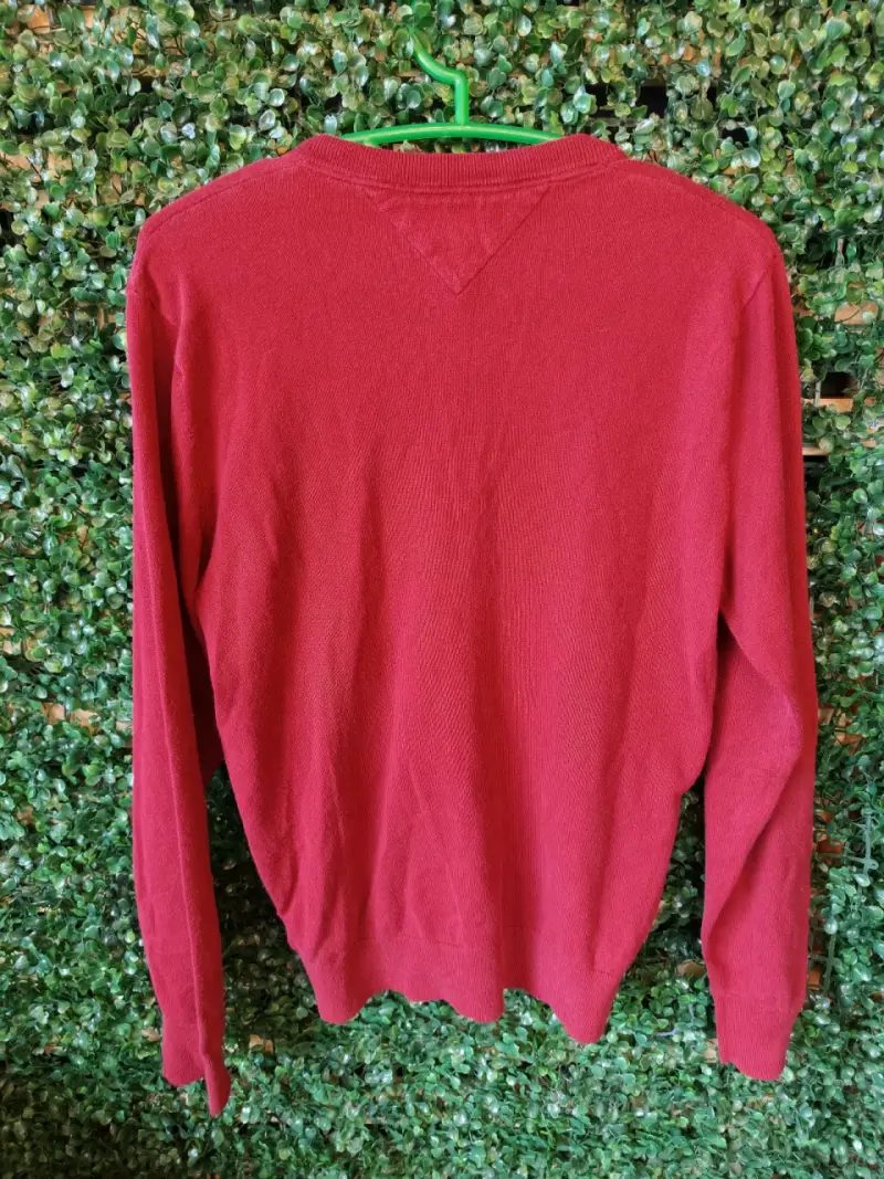 Suéter rojo Tommy Hilfiger de algodón premium - 2