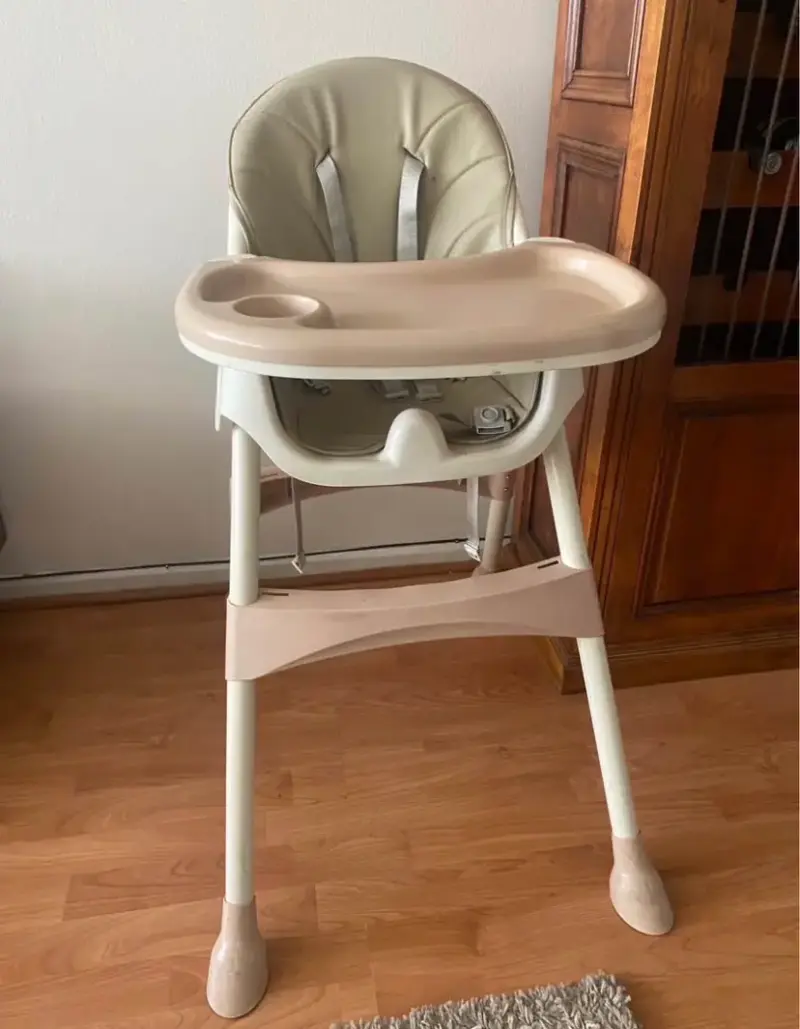 Silla de Comer para Bebé Ajustable Beige - 1