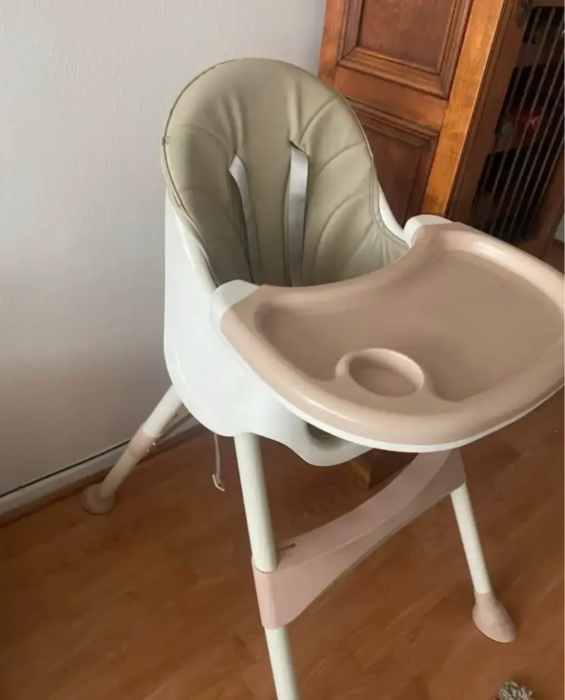 Silla de Comer para Bebé Ajustable Beige - 2