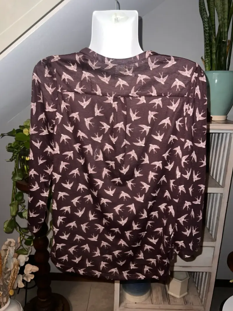 Blusa H&M estampada de pájaros para mujer - 2