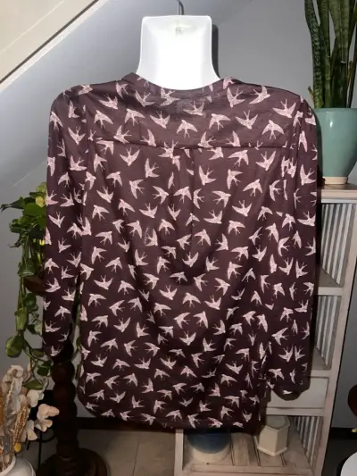Blusa H&M estampada de pájaros para mujer - miniatura 2