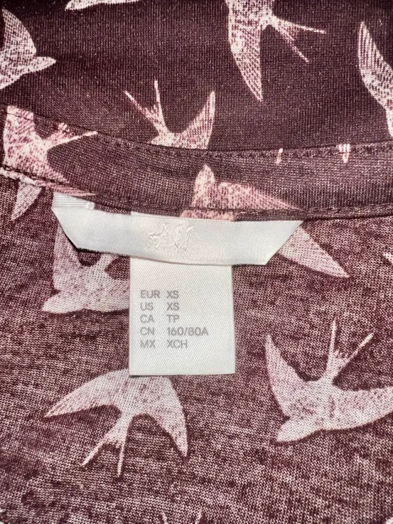 Blusa H&M estampada de pájaros para mujer - 3