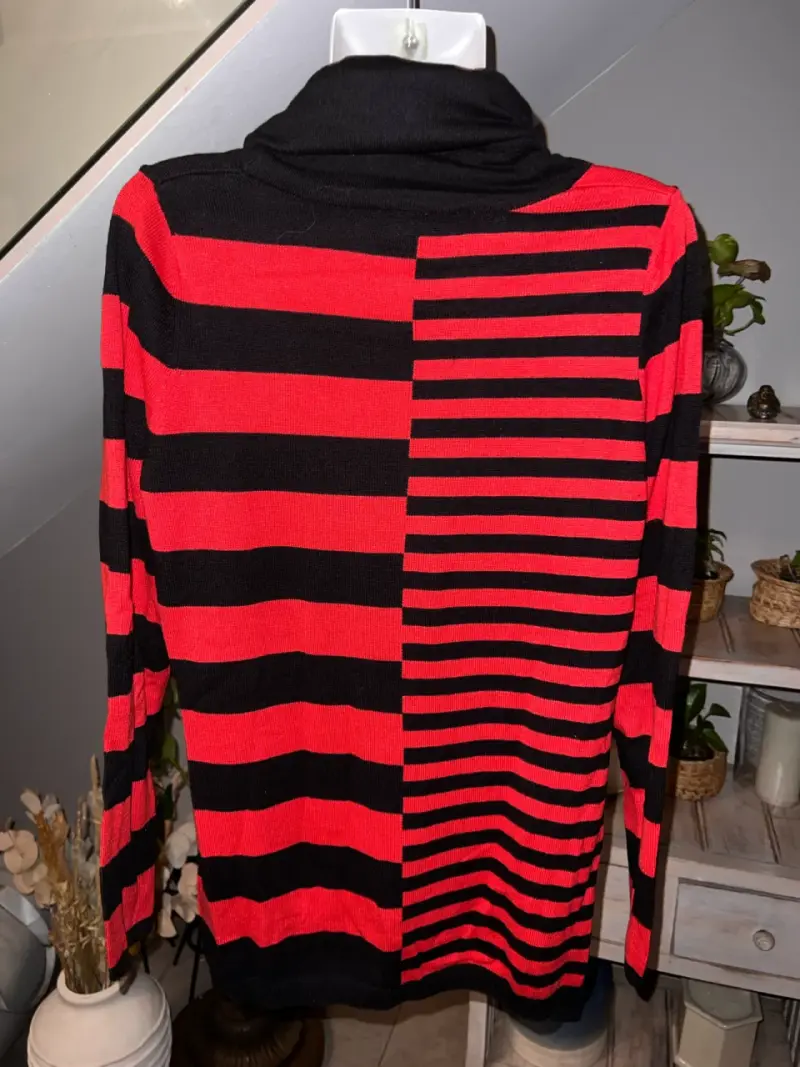 Sweater Esprit de rayas rojo y negro - 2