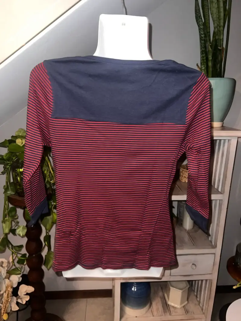 Polera Topshop a rayas rojas y azules - 2