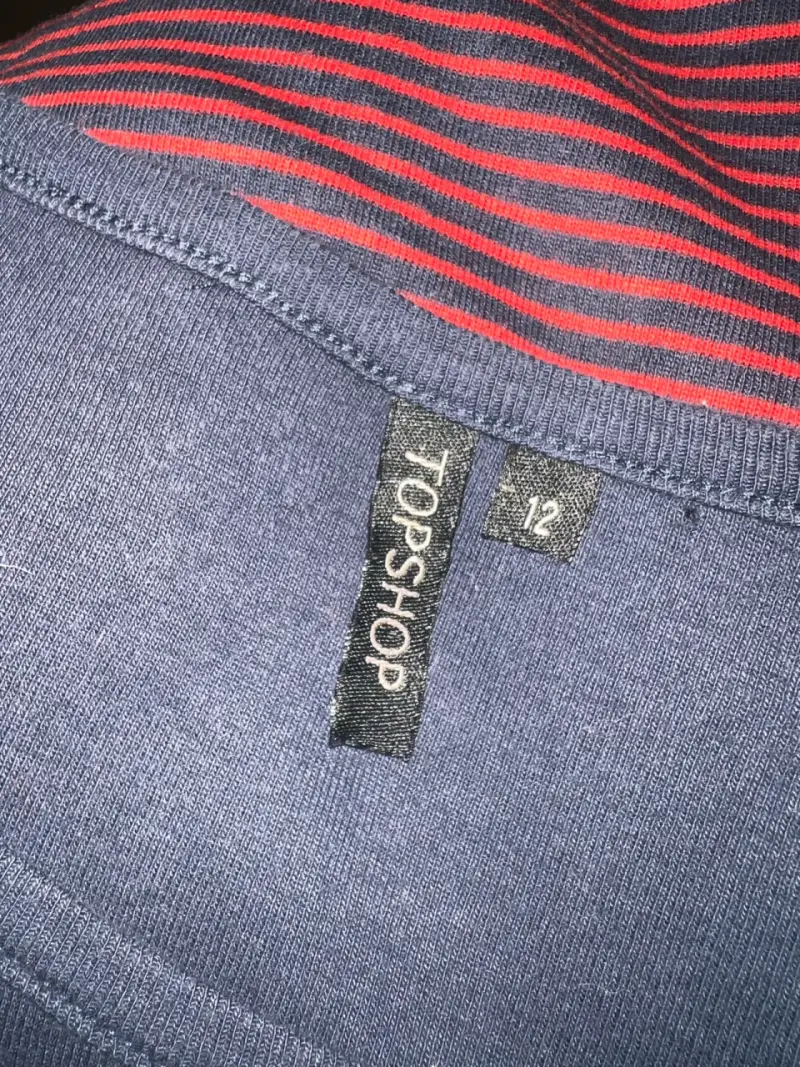 Polera Topshop a rayas rojas y azules - 3