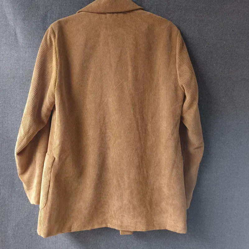 Blazer Cotelé camel para mujer - 3