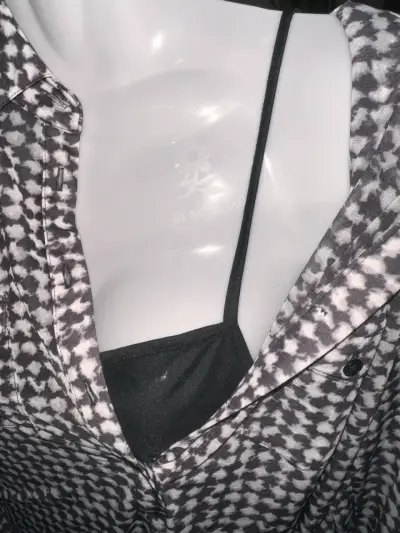 Vestido Umbrale estampado blanco y negro talla L - miniatura 2