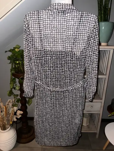 Vestido Umbrale estampado blanco y negro talla L - miniatura 4