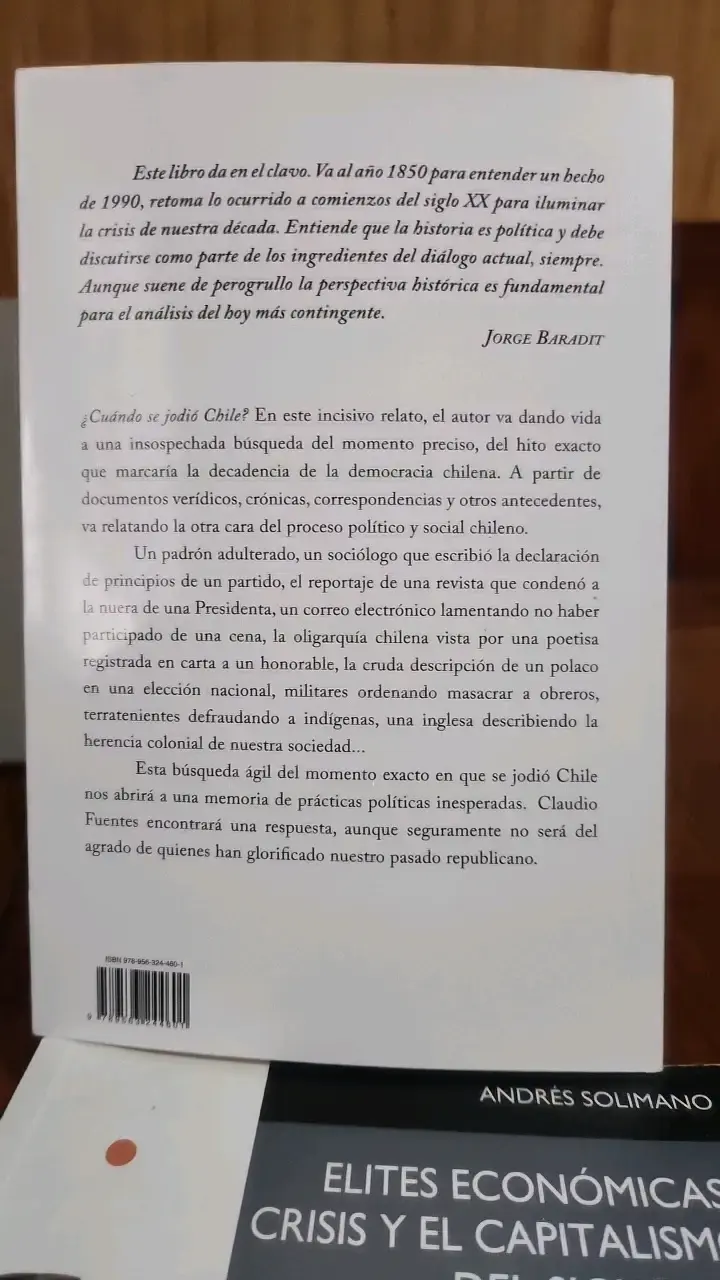 Libro '¿Cuándo se jodió Chile?' de Claudio Fuentes - 2