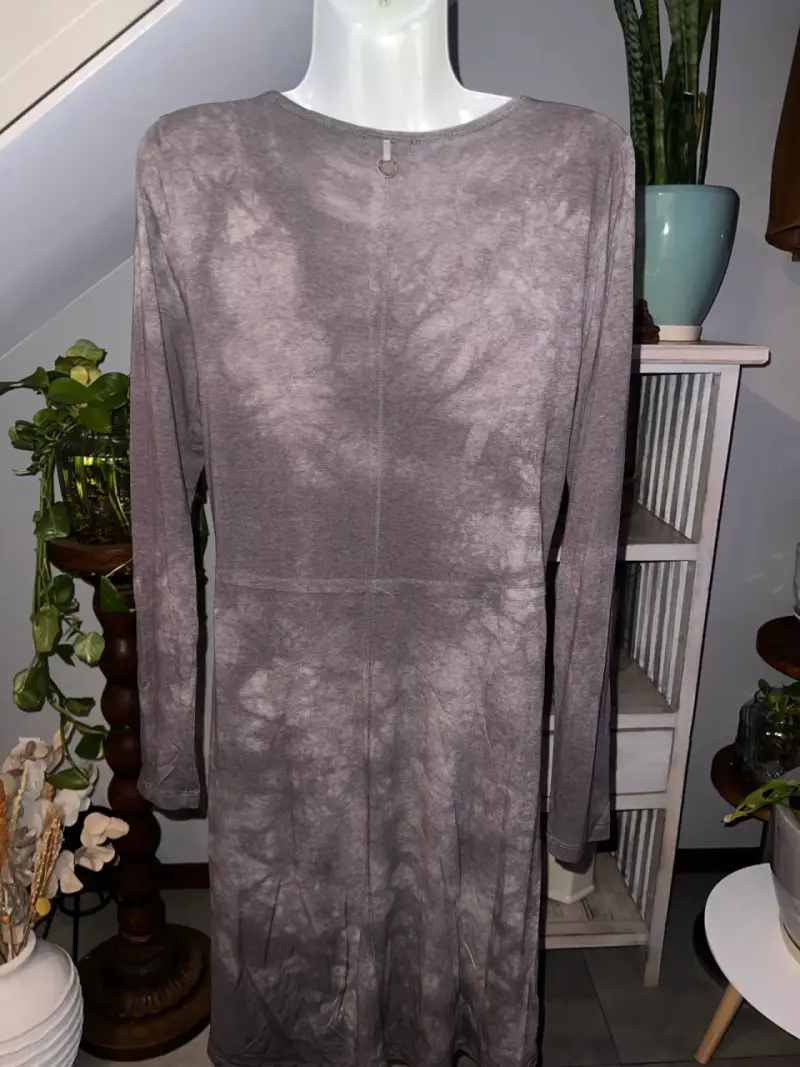 Vestido gris de manga larga Umbrale - 2