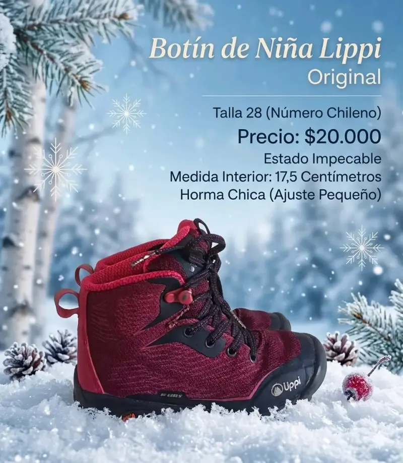 Botines de niña Lippi talla 28 color rojo