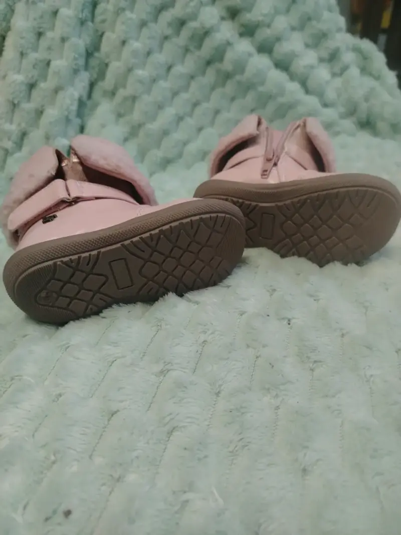 Botas de niña rosadas con forro de lana - 2