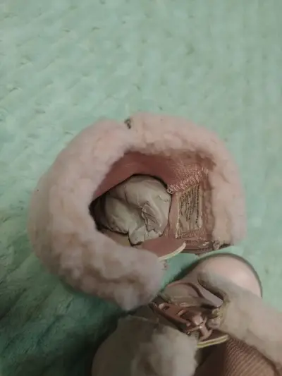 Botas de niña rosadas con forro de lana - miniatura 4