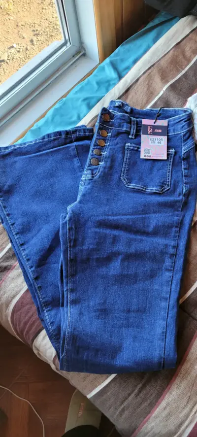 Jeans acampanados azul oscuro EZ Jeans talla 46 - miniatura 1