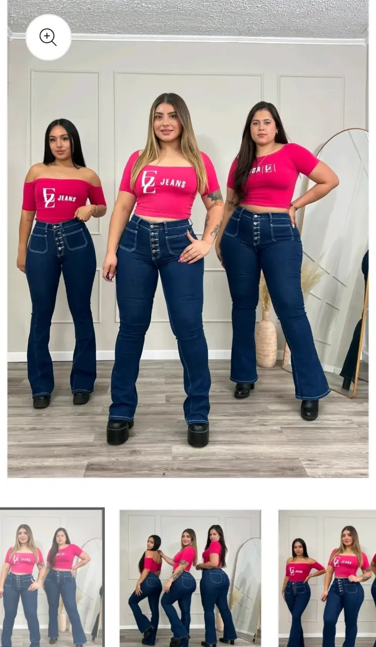 Jeans acampanados azul oscuro EZ Jeans talla 46 - 2