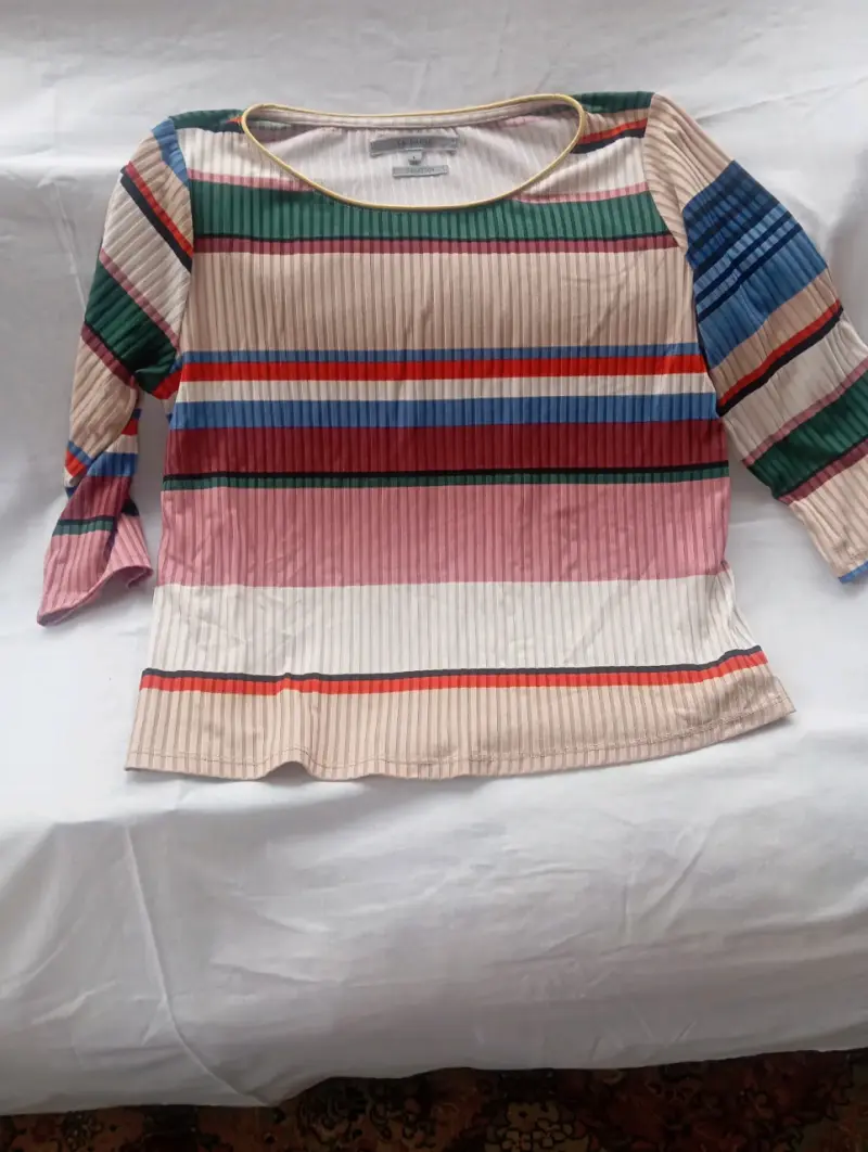 Polera de rayas multicolor Basement talla L - 1