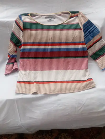 Polera de rayas multicolor Basement talla L - miniatura 1