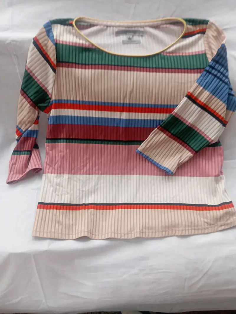 Polera de rayas multicolor Basement talla L - 2