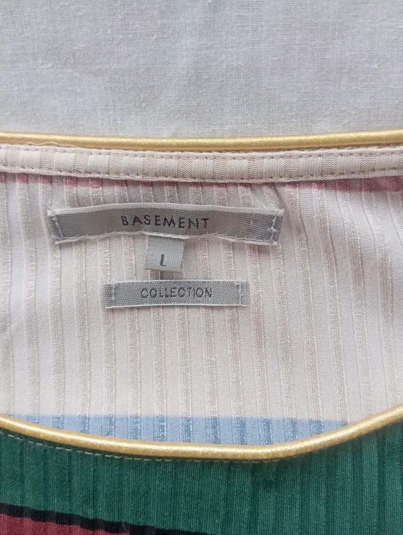 Polera de rayas multicolor Basement talla L - 3