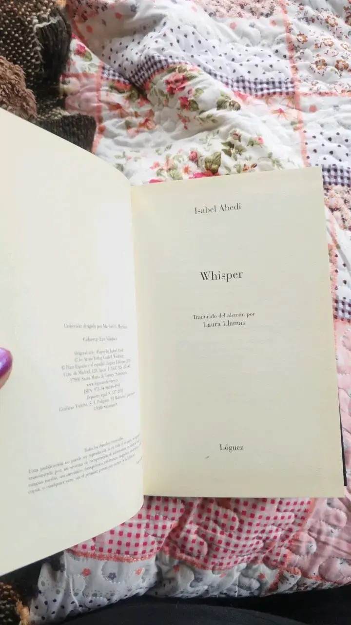 Libro Whisper de Isabel Abedi Tapa Dura - 4