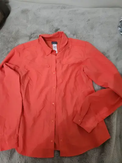 Camisa Mujer Naranja Patagonia Talla 10 - miniatura 2