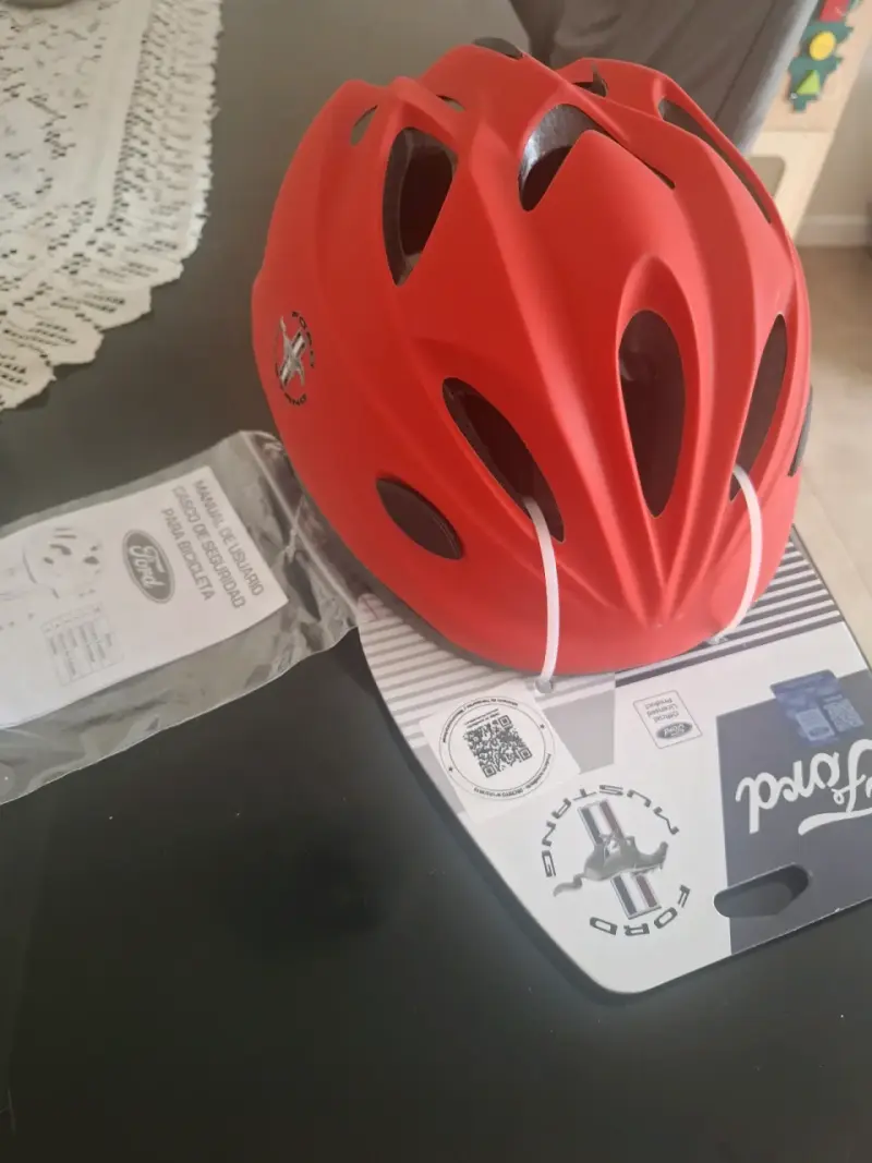 Casco de seguridad para bicicleta Ford rojo talla M - 2