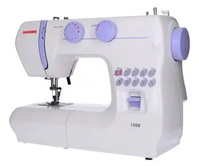 Máquina de Coser Janome 1008 Blanca y Lila - miniatura 2