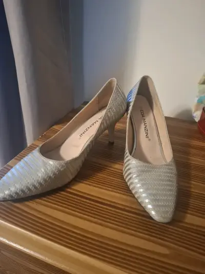 Zapatos de Tacón Plateados Eda Manzini - miniatura 1