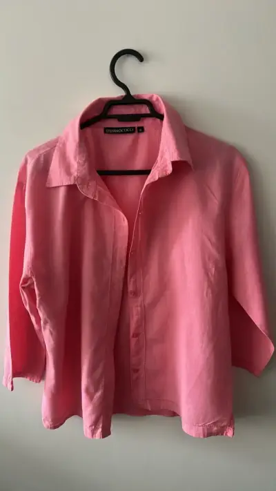 Blusa rosa Stefano Cocci manga larga - miniatura 1