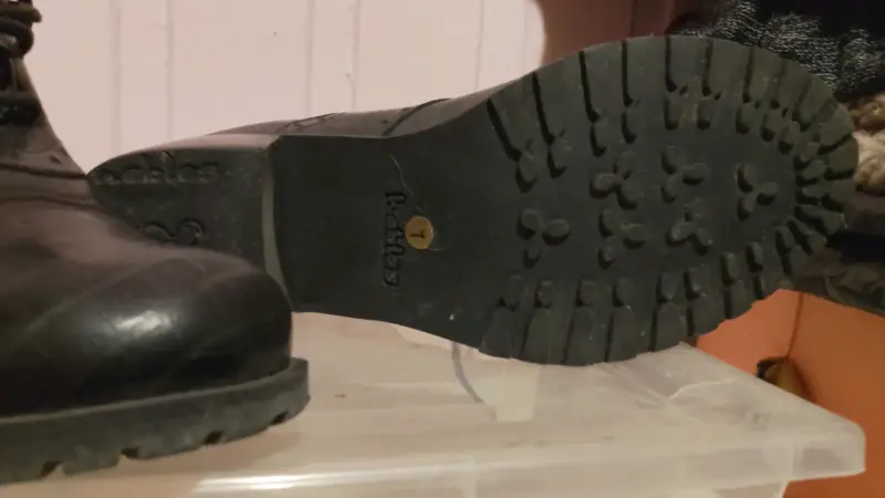 Zapatos de cuero negro con taco medio para mujer - 2