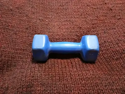 Mancuerna de 4 kg azul para entrenamiento - miniatura 1