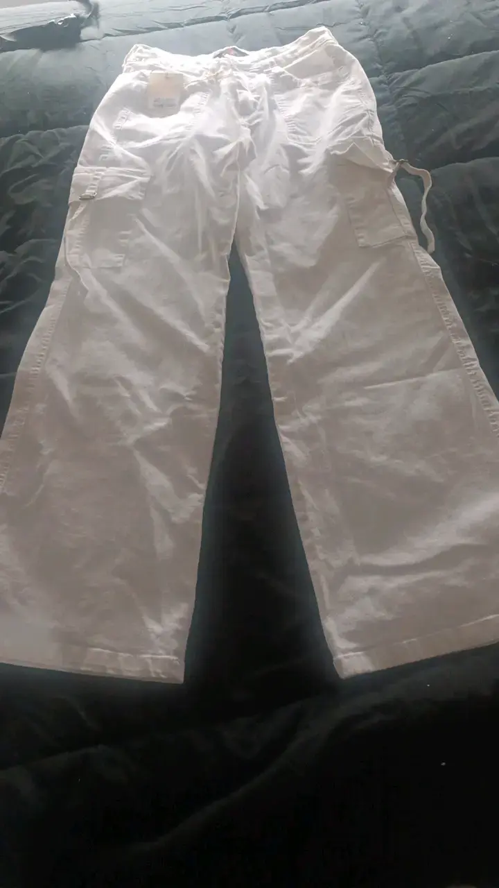 Pantalones cargo blancos Dirty Jeans modelo JE3278BL - 4