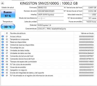 Disco SSD Kingston NV2 1TB PCIe 4.0 NVMe - miniatura 2