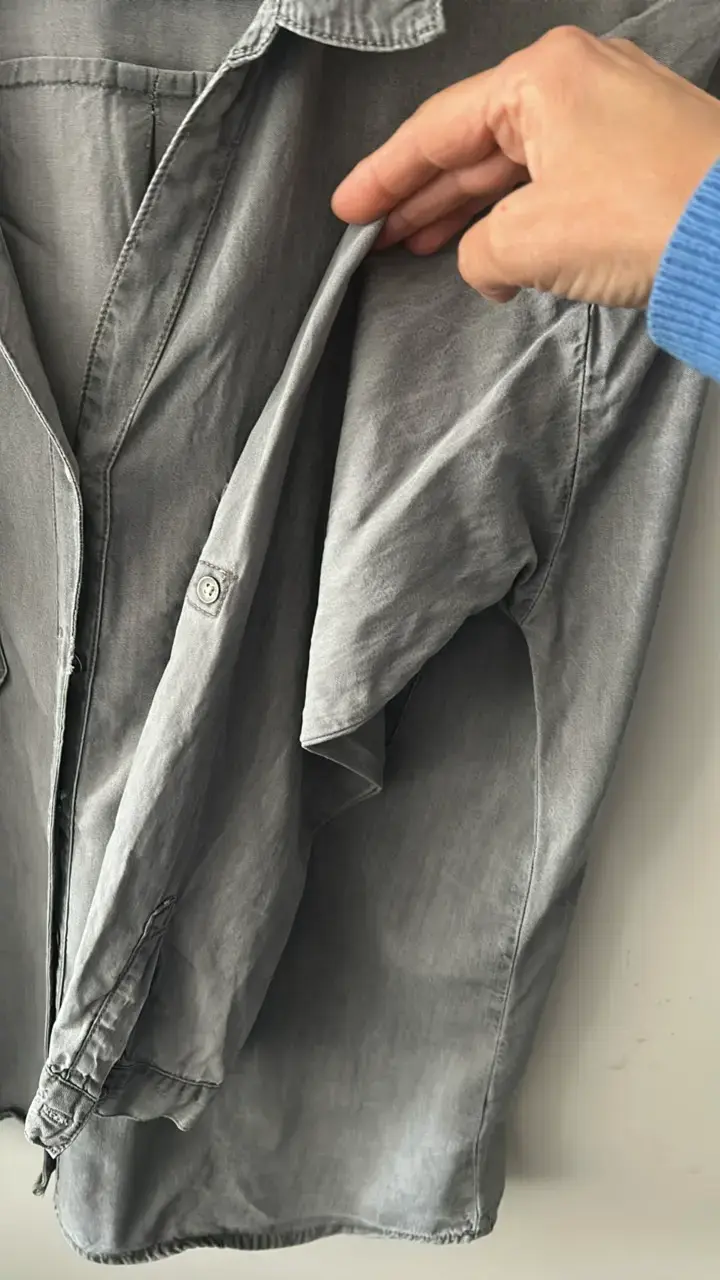 Camisa gris de mezclilla Cherokee talla XL - 4