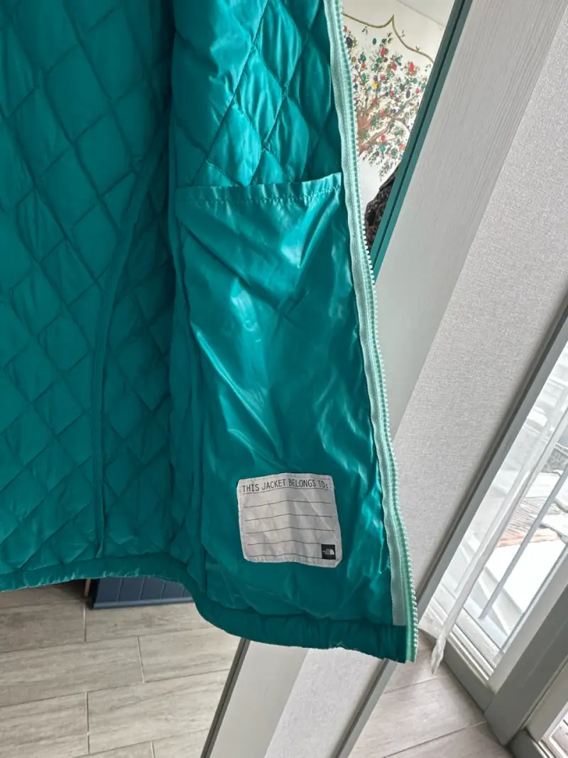 Chaqueta acolchada turquesa The North Face para mujer - 4