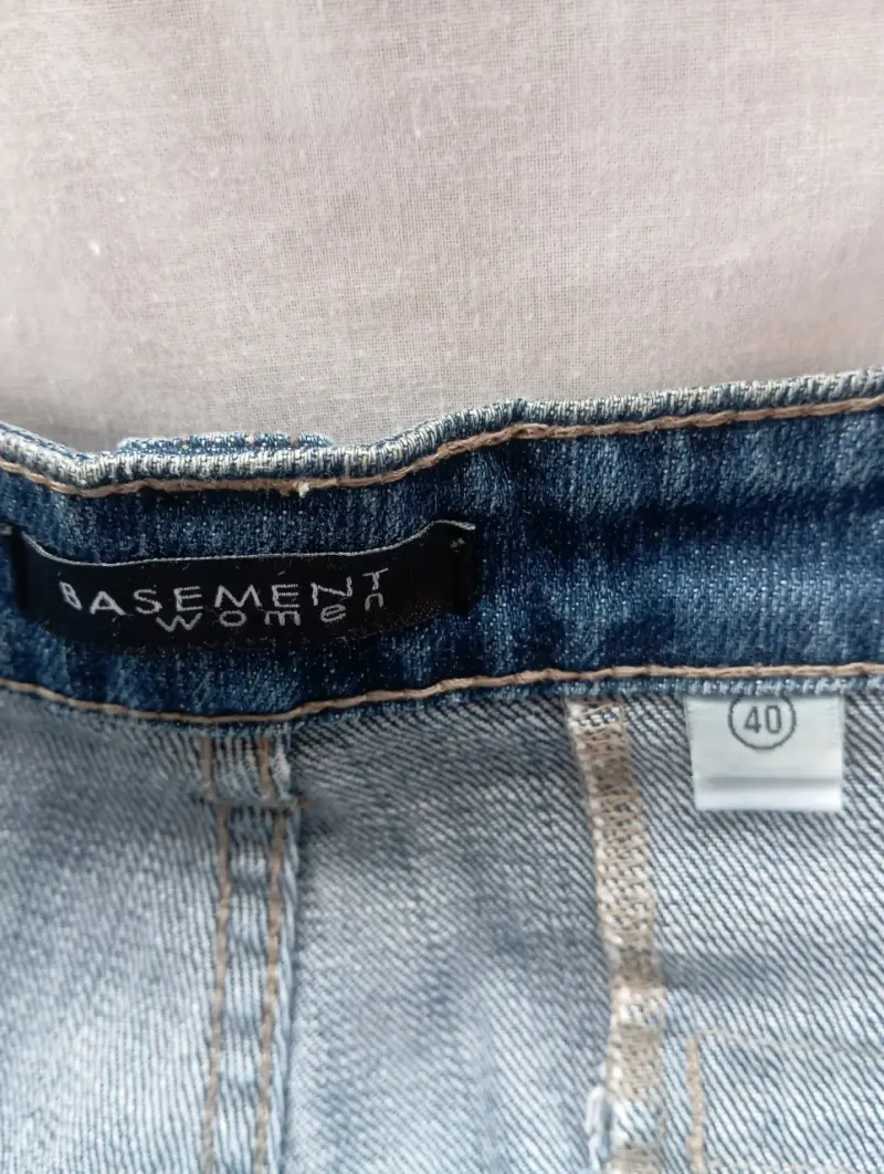 Jeans de mezclilla azul para mujer - 5