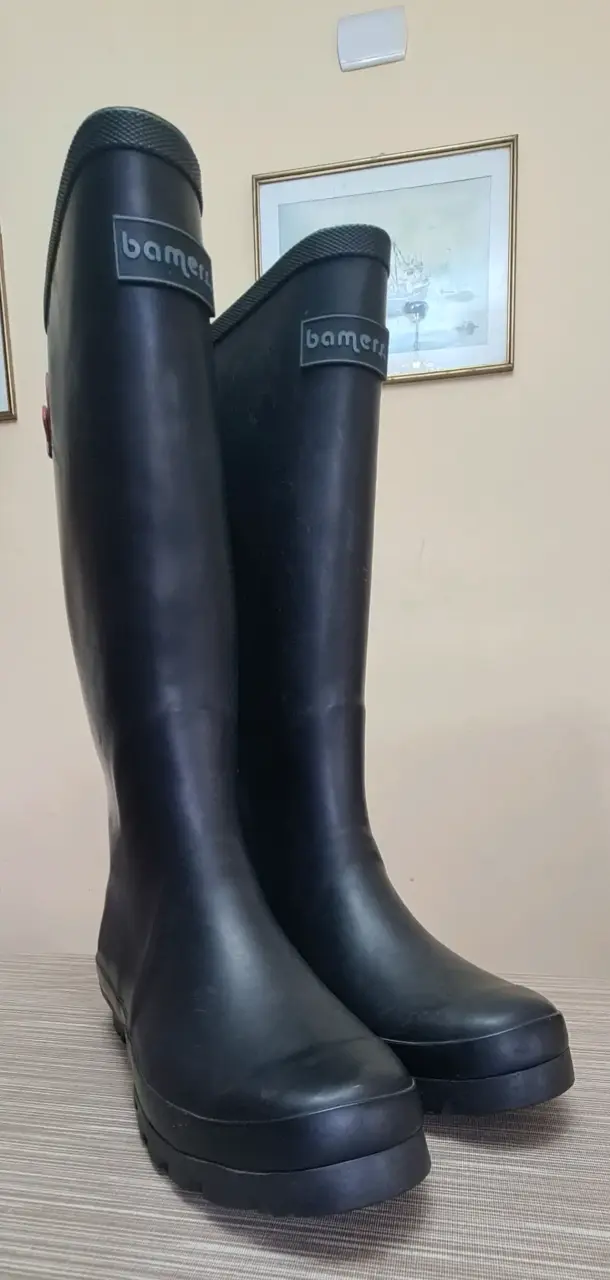 Botas de lluvia Bamers negra con detalles rojos - 1