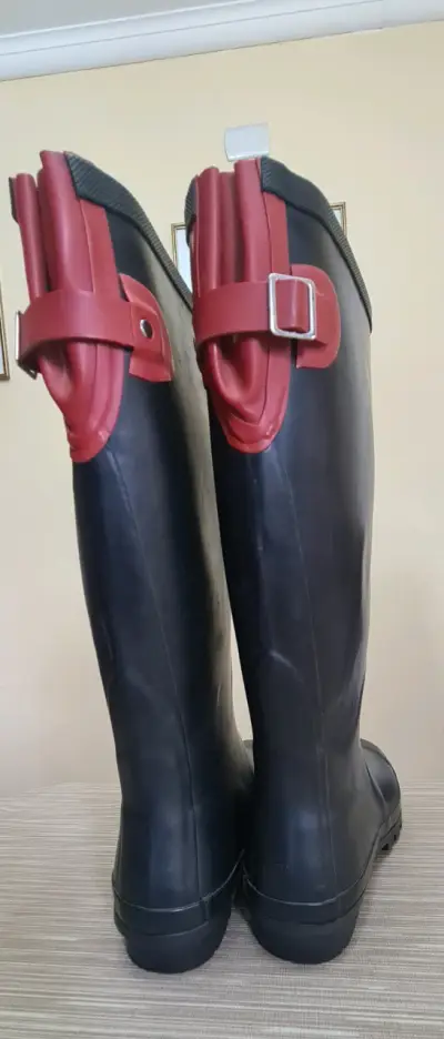 Botas de lluvia Bamers negra con detalles rojos - miniatura 2
