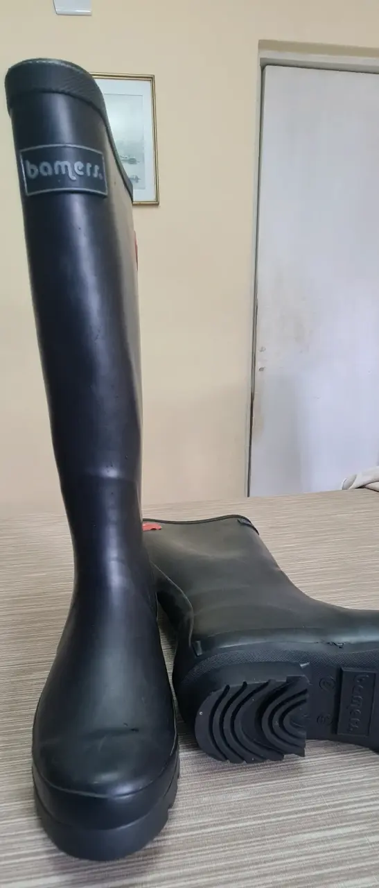 Botas de lluvia Bamers negra con detalles rojos - 5